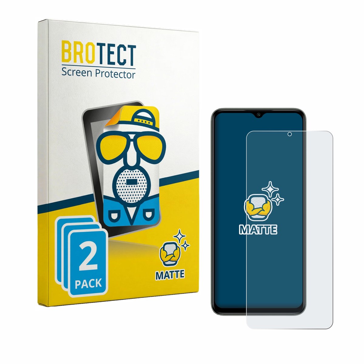 BROTECT - Screenprotector voor Itel Zeno 100 - Folie Beschermfolie matte 2 Stuks
