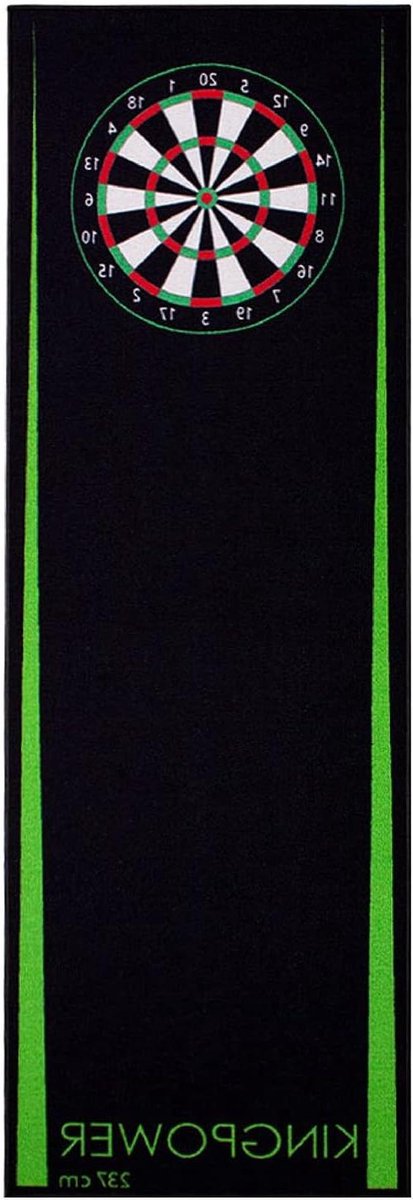 Dartmat - Dart tapijt werplijn - Vloer beschermen - Toernooi kwaliteit - 237 x 80 cm - Groen