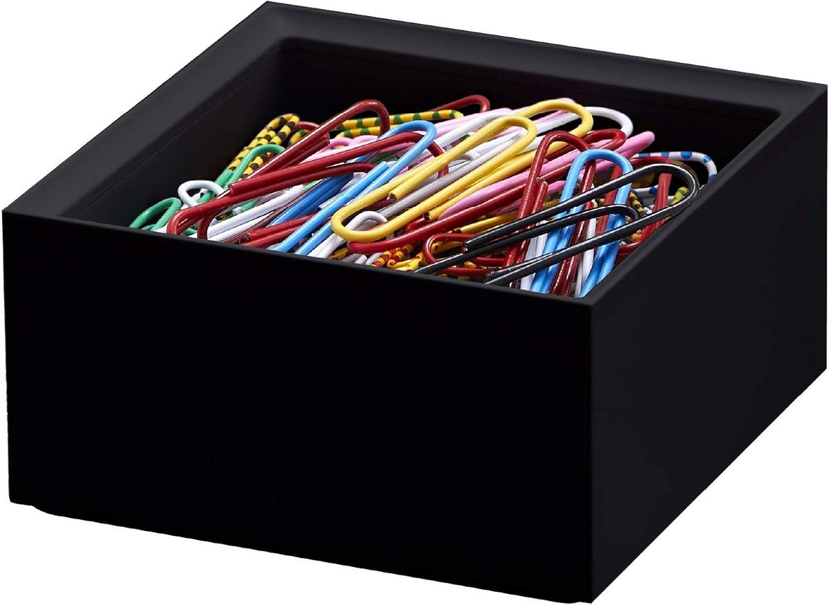 Bureau Organizer - Desktop Opberger - Bureau Opruimen - Stapelbaar Ontwerp - Rechthoekig - Zwart
