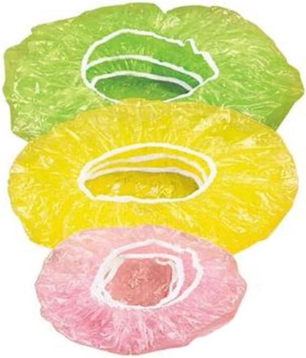 Voedsel Opslag Covers - Plastic Wrap Deksels - Voedsel Vers Houden - Herbruikbaar en Rekbaar - 24 Stuks - Transparant