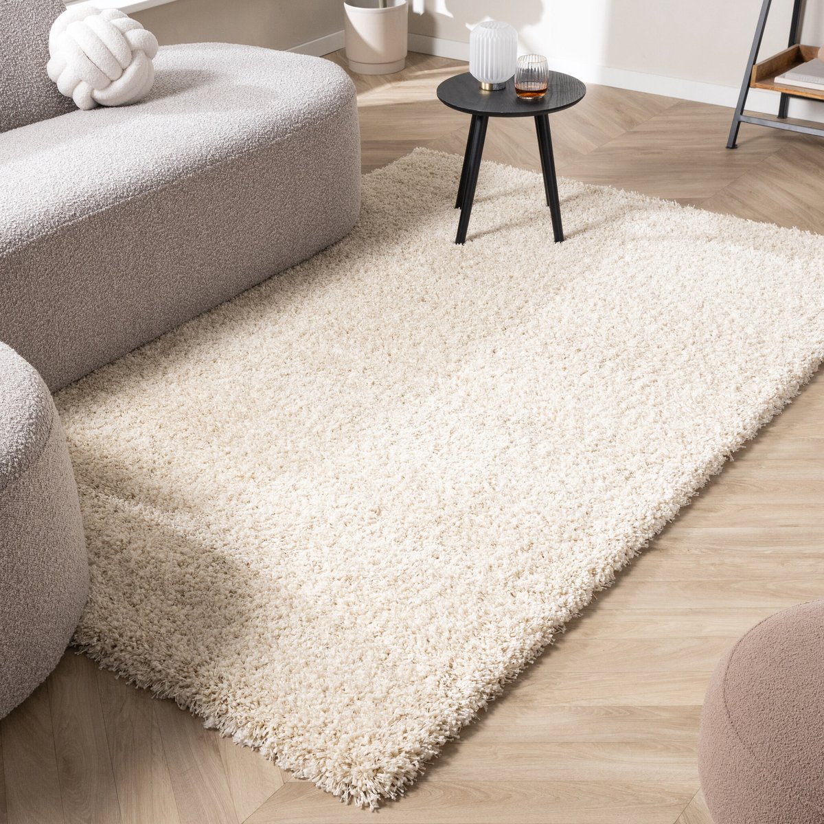 Studio Clarice Luxe hoogpolig vloerkleed - Yves Creme - 160x230cm
