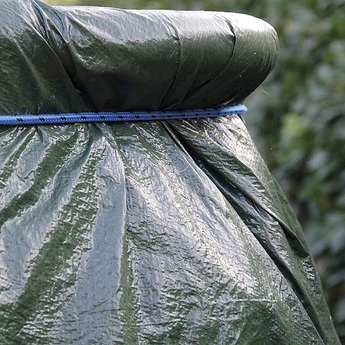 Afdekzeil - Zeil met ogen - Bescherming tegen weer - Verstevigde randen en hoeken - 2 x 3 m - Groen/blauw