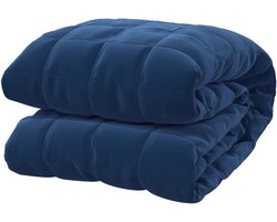 Verzwaringsdeken - Zware deken Slaapdeken - Verbeteren Slaapkwaliteit - Gelijkmatige gewichtsverdeling - 235x290 cm 15 kg - Blauw