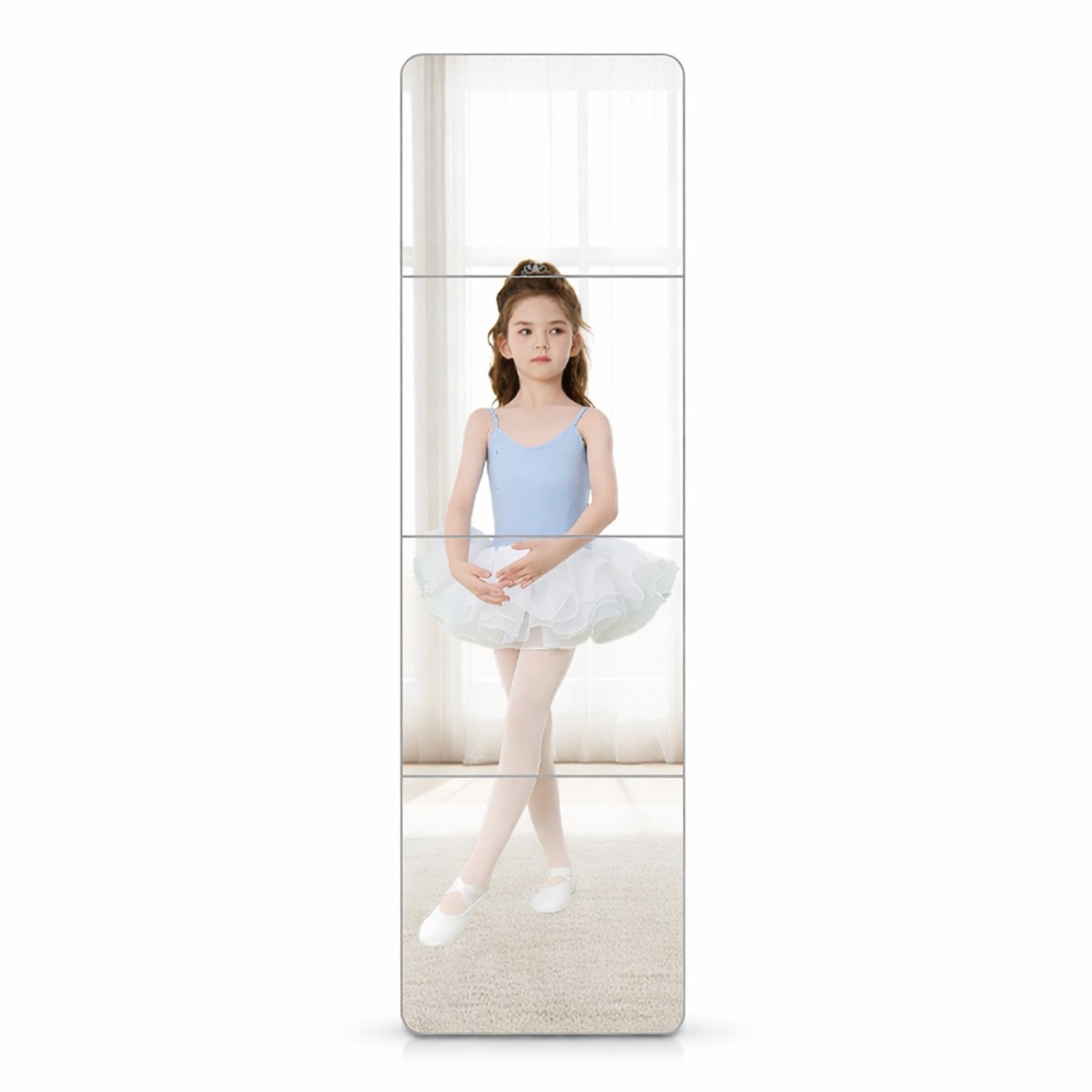 Beyahl - Wandspiegel Passpiegel Zelfklevend Acrylaat – Set van 4 Spiegeltegels 30x30 cm – Onbreekbaar en Vervormingsvrij – Zeer Transparant – Voor Badkamer, Fitnessruimte en Thuisgebruik