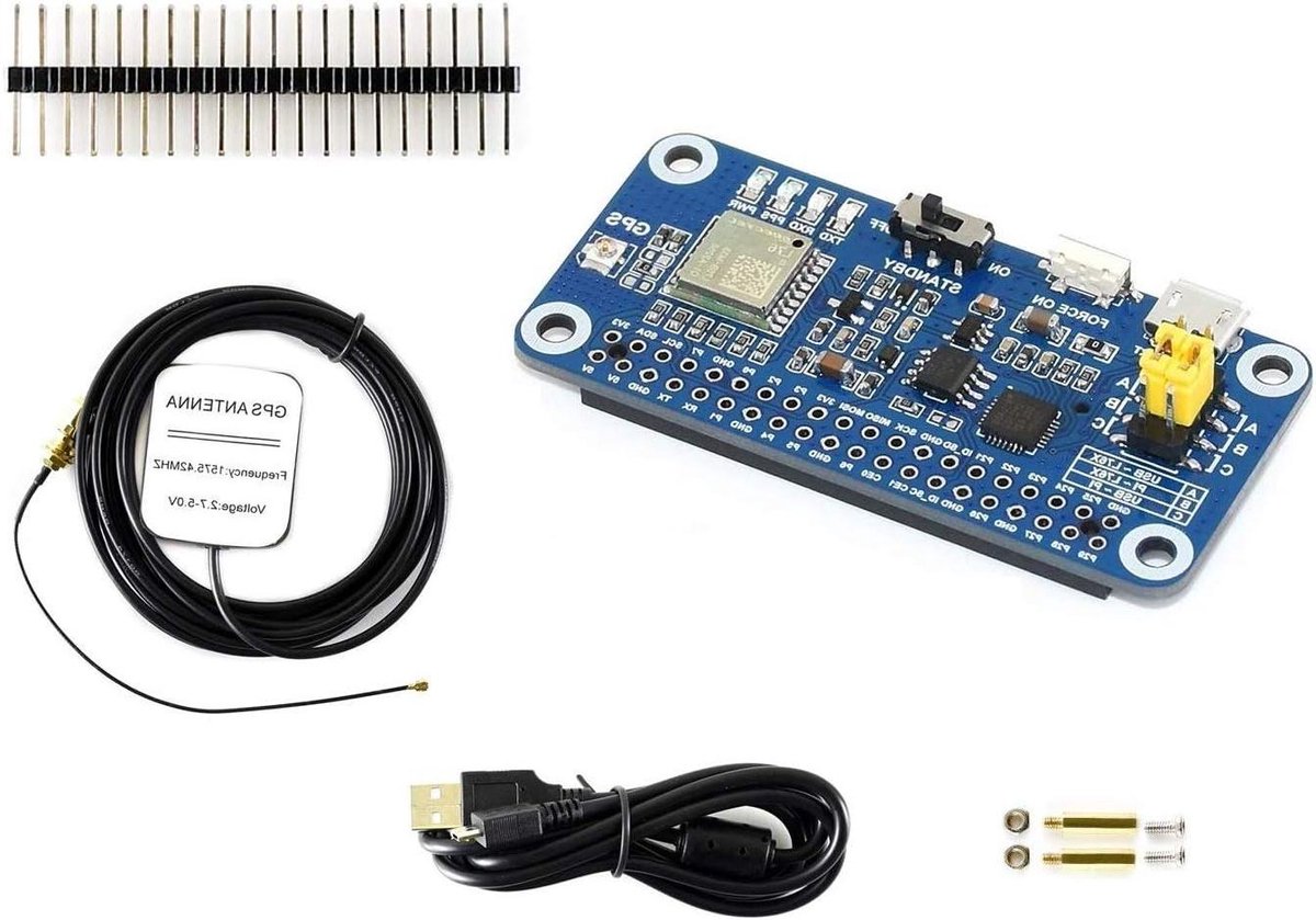 Multi-GNSS HAT - GPS Module - Positie Bepalen - Ondersteunt GPS BDS QZSS - 13.6 x 9.6 x 4.2 cm