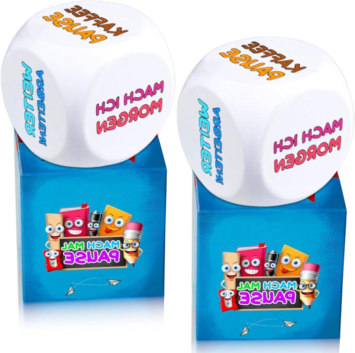 Anti-stress dobbelstenen - Stresskubus Ontspanning - Stress verminderen - 6 grappige acties - 65 cm randlengte - Goud