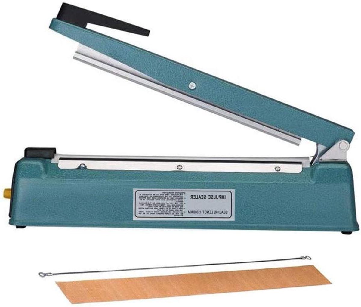 Handmatige Warmteafdichtmachine - Impulsverpakker Zaksealer - Plastic Zakken Afdichten - Direct Klaar Voor Gebruik - 30 cm - Zwart