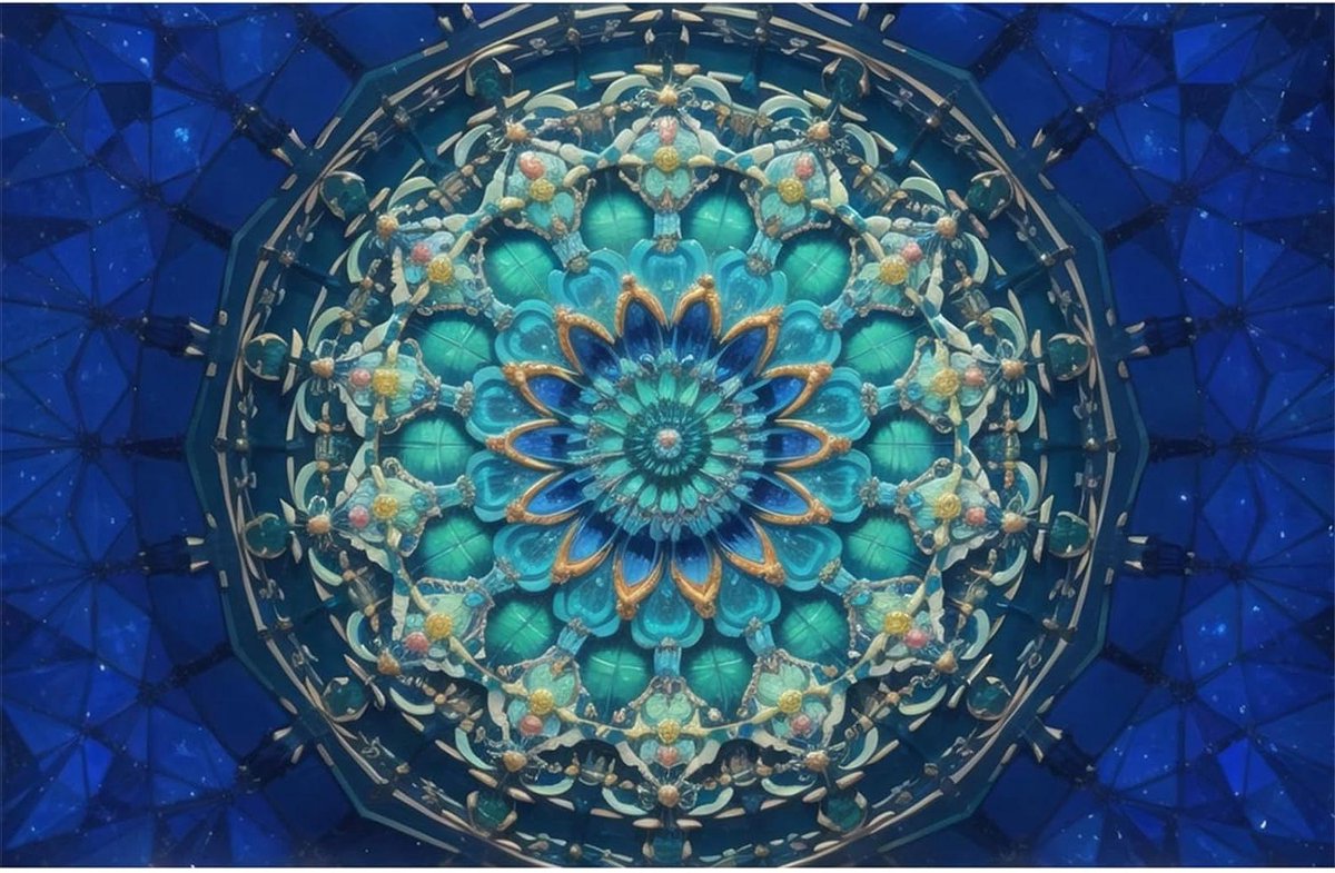 Houten Puzzel - Puzzel Stukjes - Ontspanning Thuis - Unieke Printtechnologie - 87 x 57 cm - Blauw Groen