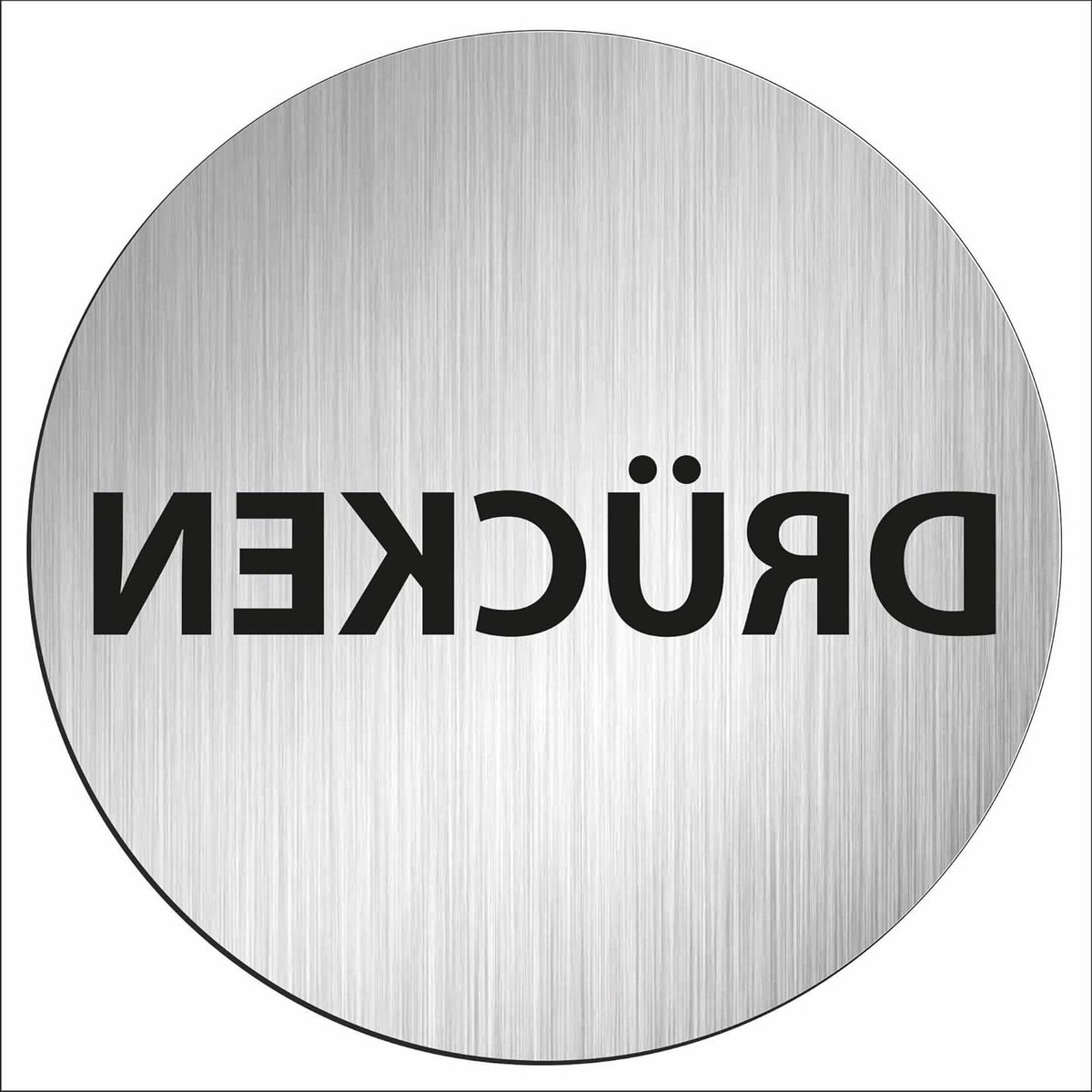 Aluminium Composiet Bord - Decoratief Tekstbord - Bedrijfs Aanduiding - Roestvrijstalen Look - 100 mm Rond - Drukken