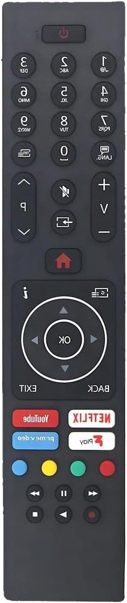 Smart TV Afstandsbediening - Universele Afstandsbediening - TV Bediening - Geen Programmering Nodig - 10 Meter Bereik - Zwart
