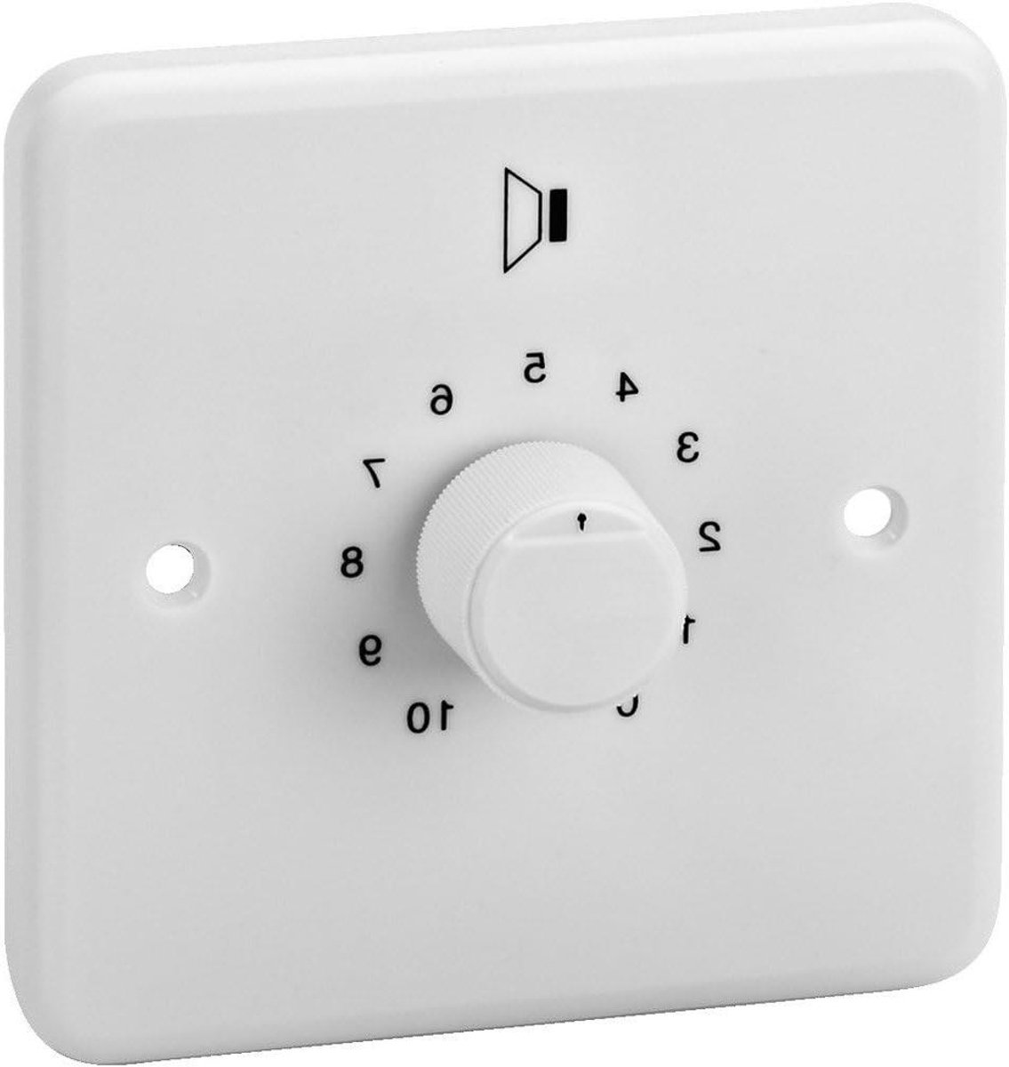 ELA-afzwakker - Volumeregelaar - 100V lijn techniek - 10 stappen demping - 8.5 x 8.5 x 6.6 cm - wit