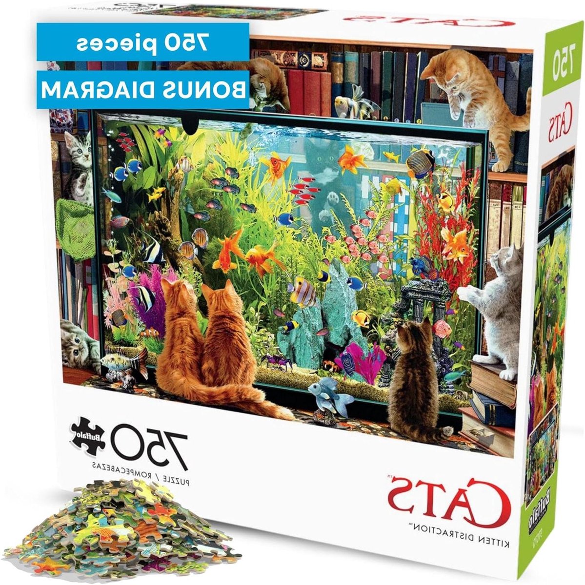 Puzzel 750 Stukjes - Legpuzzel Volwassenen - Ontspannen Activiteit - Precisie Snijtechniek - 60 x 45 cm - Kitten Afleiding