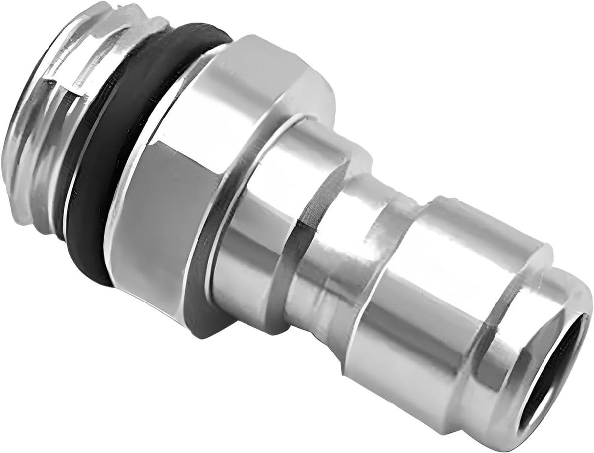 Hogedrukreiniger Adapter - Snelkoppeling Connector - Auto Wassen - Roestvrij Staal - 1/4 inch - Zilver
