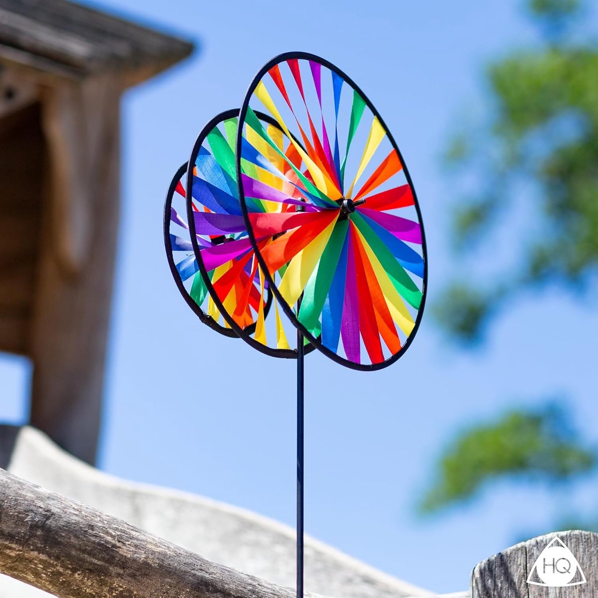 Magic Wheel Vlieger - Windspinner Tuindecoratie - Tuin Aankleden - Kleurrijk Draaiend Design - 79 cm - Regenboog