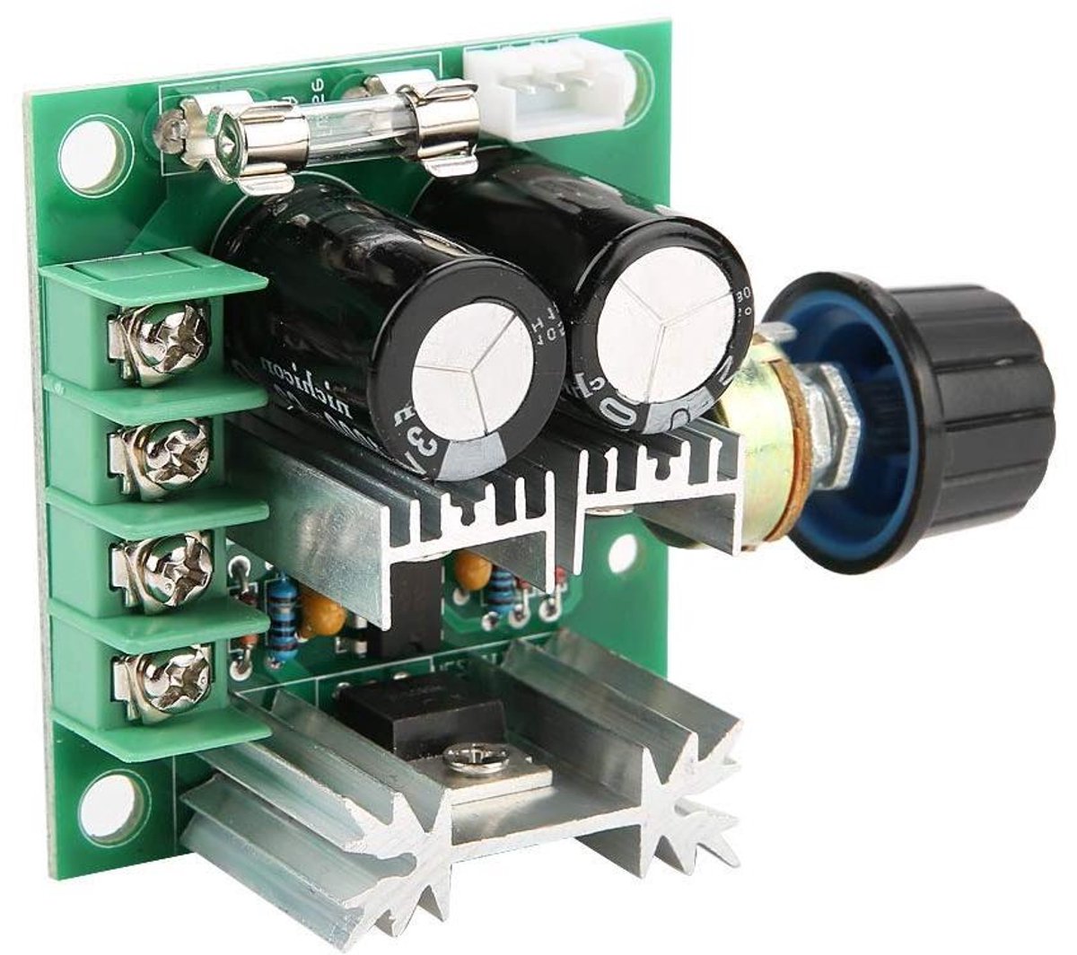 DC Motor Controller - Snelheidsregelaar PWM - Motor Snelheid Instellen - Omgekeerde Polariteit Bescherming - 12V-40V 10A - Zwart
