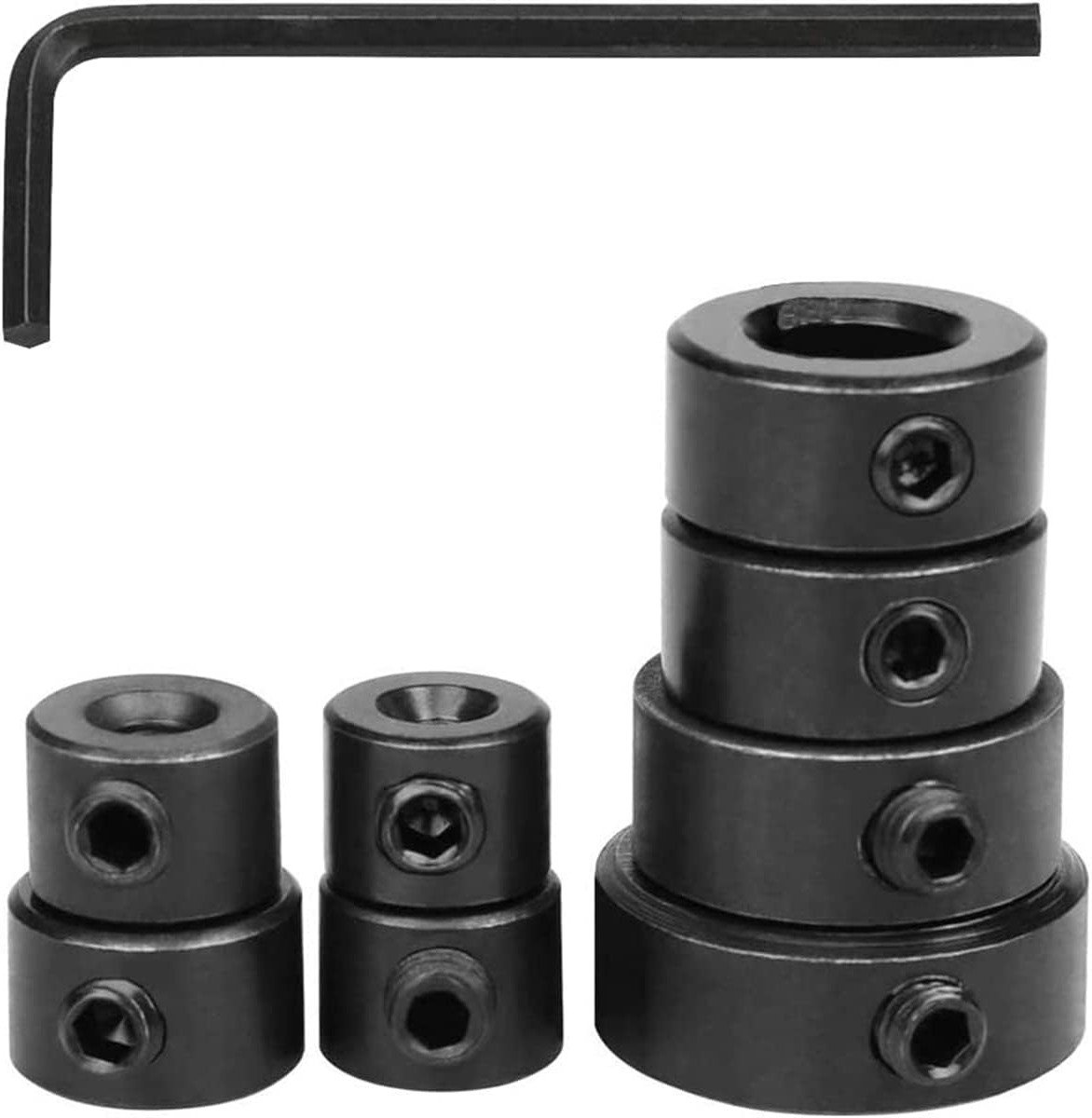 Diepte-stopketting voor boren, 3-16mm, met positioneringsring en inbussleutel, 8 stuks voor nauwkeurig boren