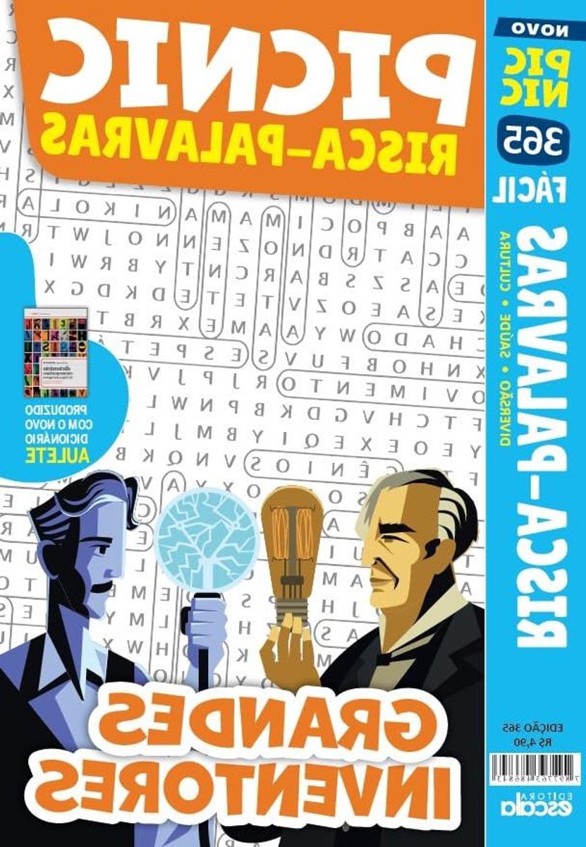 Risca-Palavras - Woordzoeker Puzzel - Mentale Uitdaging - Grote Inventores Thema - 15.5 x 0.3 x 22.5 cm - Niet gespecificeerd