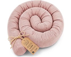 Zijslaper Kussen - Lichaamskussen Rol - Lichaamsondersteuning Slaap - Handgemaakt Ontwerp - 300 cm - Roze Corduroy