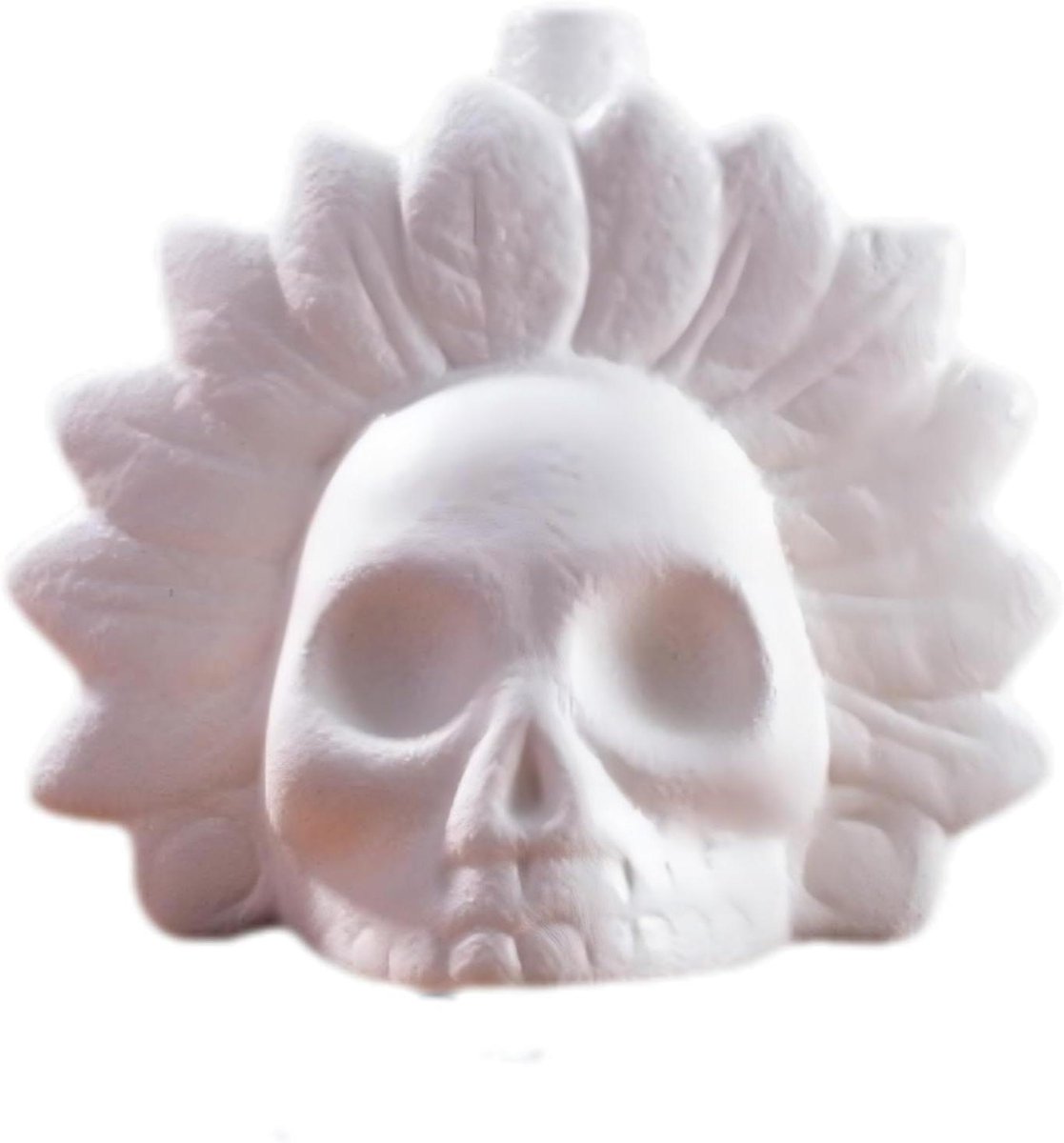 Azteekse Doodsfluitje - Keramiek Fluitje - Halloween Decoratie - 125 Decibel Geluid - Niet gespecificeerd - Wit