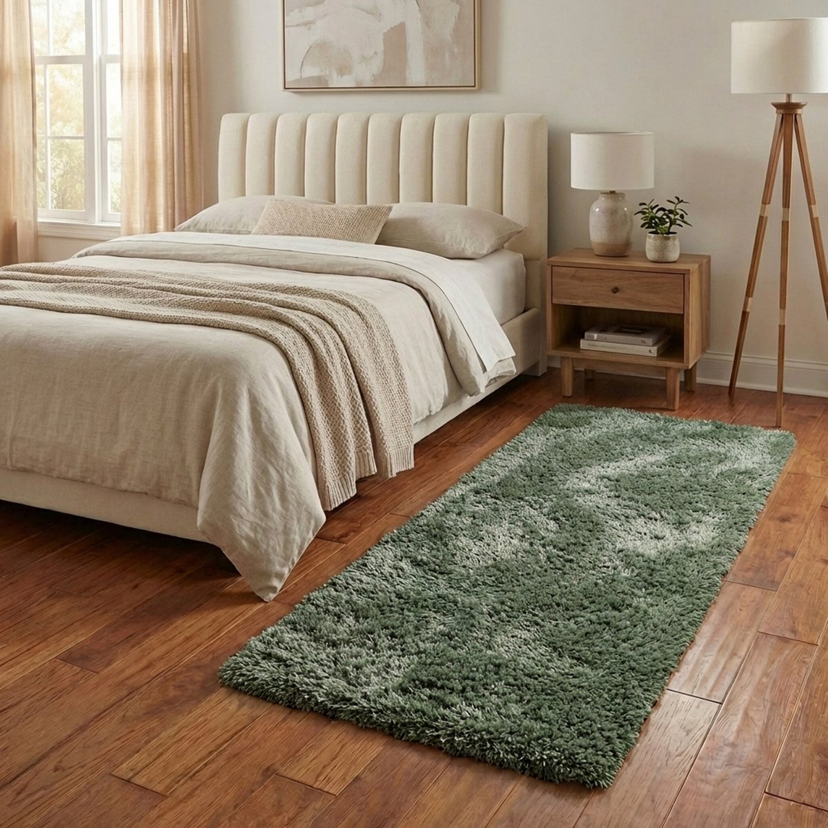 NATURL. Wasbare loper - Blaze Groen - 80x200cm