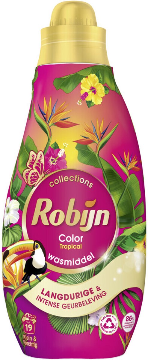 Robijn Klein & Krachtig Wasmiddel Color Tropical 19 Wasbeurten 665 ml |
