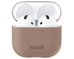 Holdit Silicone Case voor de Apple AirPods 4 - Mocha Brown