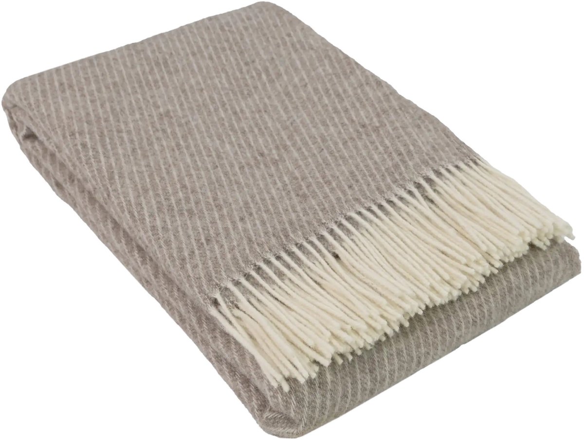 Wollen Plaid - VISTA (Beige) - 140x200cm - Schapenvacht.SHOP®
