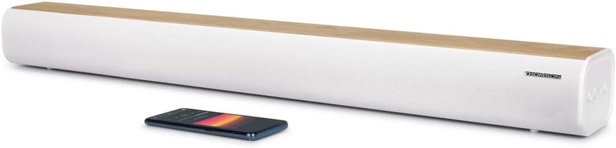 Soundbar - Muziekbox - Film Geluid Verbeteren - 200W Vermogen - 85.5 cm - Wit Hout