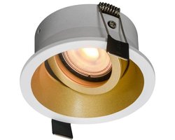 Artdelight Inbouwspot Roura Wit-Goud GU10 Rond 1 Lichts