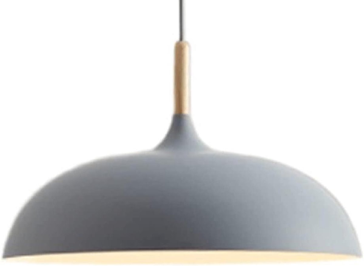 Hanglamp Hout Aluminium - Moderne Plafondlamp - Sfeervol Interieur - Minimalistisch Design
