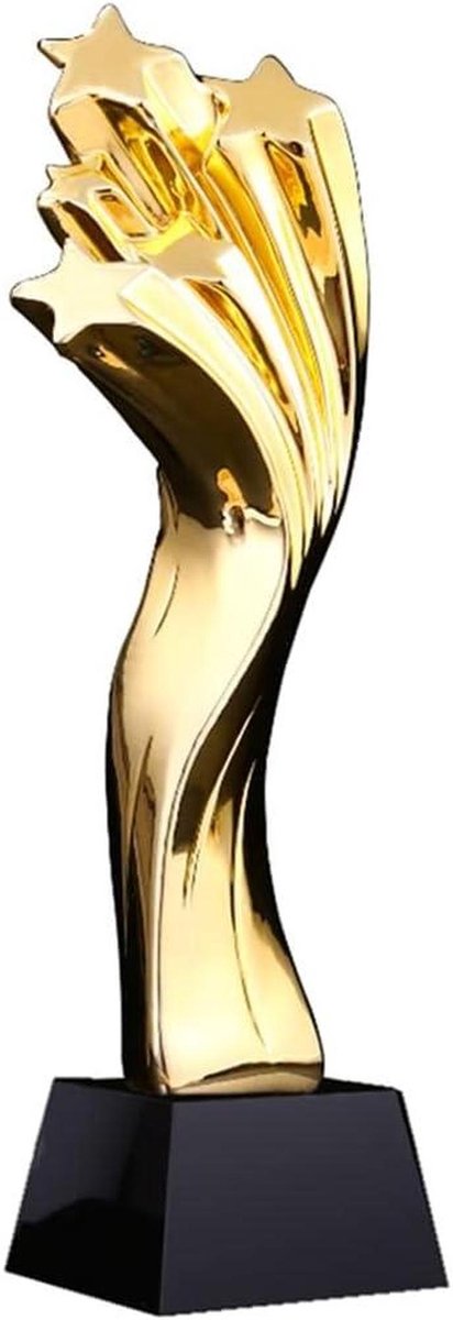 Hars Trofee - Prijzen Bokaal - Prestaties Vieren - Exclusief Maatwerk - 28 cm Hoog - Goud