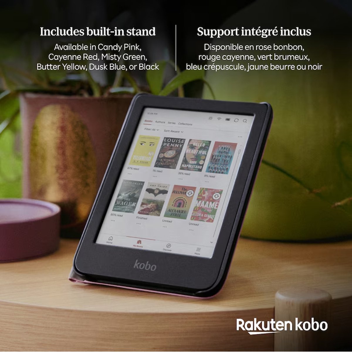 Kobo Clara Colour / BW Hoes voor eReader - SleepCover - Geel - Ingebouwde standaard – foto 7