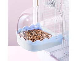 Vogelbadkooi - Badhuis voor vogels - Verzorging van veren - Transparant ontwerp - 15 x 14 x 14 cm - Transparant