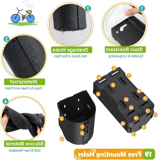 Drankhouder voor fiets zonder schroeven - 12-40oz flessenhouder - Bidonhouder voor fiets - Waterfleshouder fiets - Accessoires — afbeelding 4