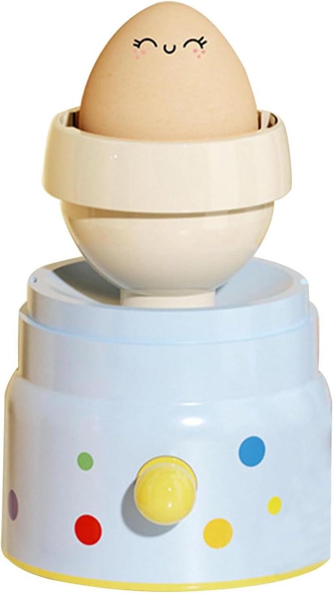 Eiermixer Shaker - Gouden Ei Maker - Snel Eieren Mixen - Handmatige Pull String - 15.5 x 8 cm - Blauw
