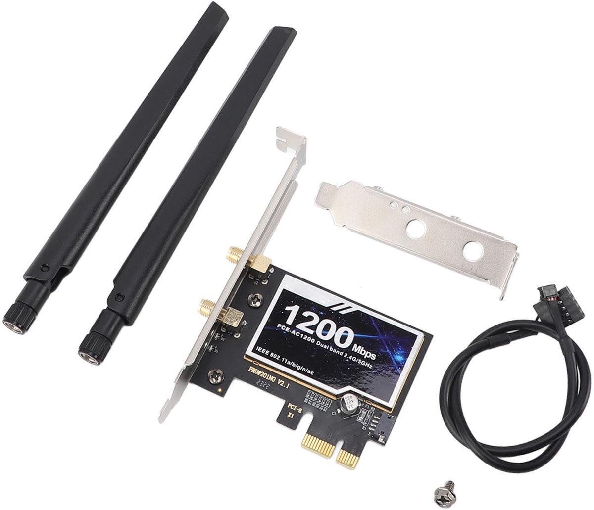 ONF3 - Dual-band PCIE Wireless Network Card - 1200Mbps Snelheid - Betrouwbare Internetverbinding - Geschikt voor All-in-One Computers - Verbeter...