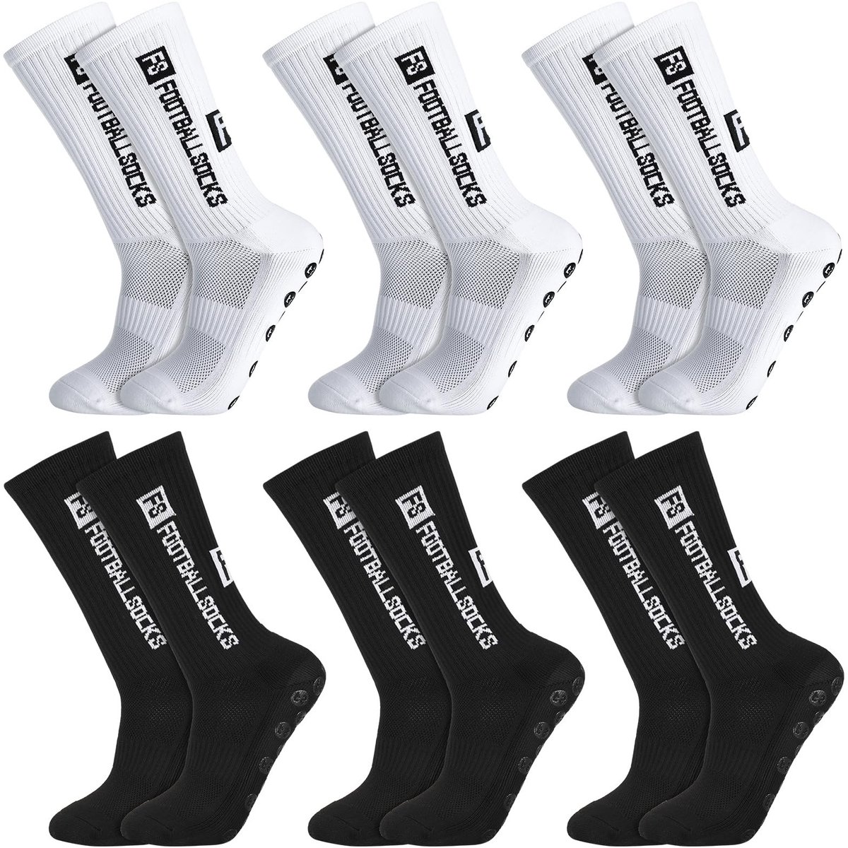 SVGCommerce - Grip Voetbalsokken - Antislip Sport Sokken - Zwart/Wit - Voor Voetbal en Basketbal - Comfortabele Atletische Sokken - Geschikt voor Dive