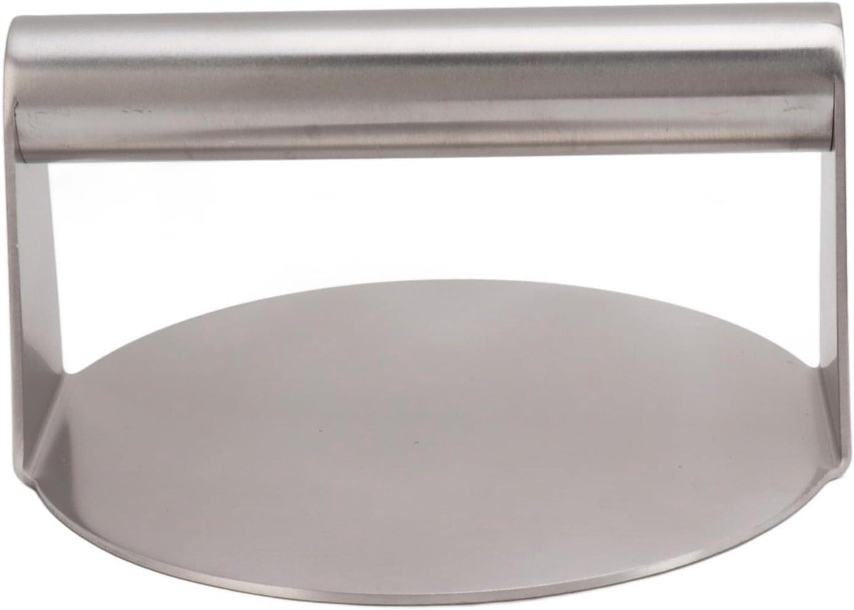 Roestvrijstalen Burgerpers - Grillpers Keuken - Burgers Maken - Gelijkmatig Geperst - 15 x 15 x 8 cm - Ronde