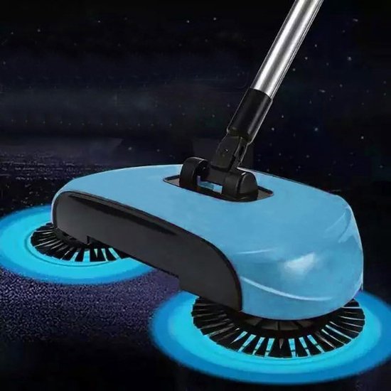 Huishoudelijke Veegmachine - Luie Bezemer - Snel Huis Schoonmaken - 3-in-1 Functionaliteit - Verstelbaar Handvat - Blauw — afbeelding 4