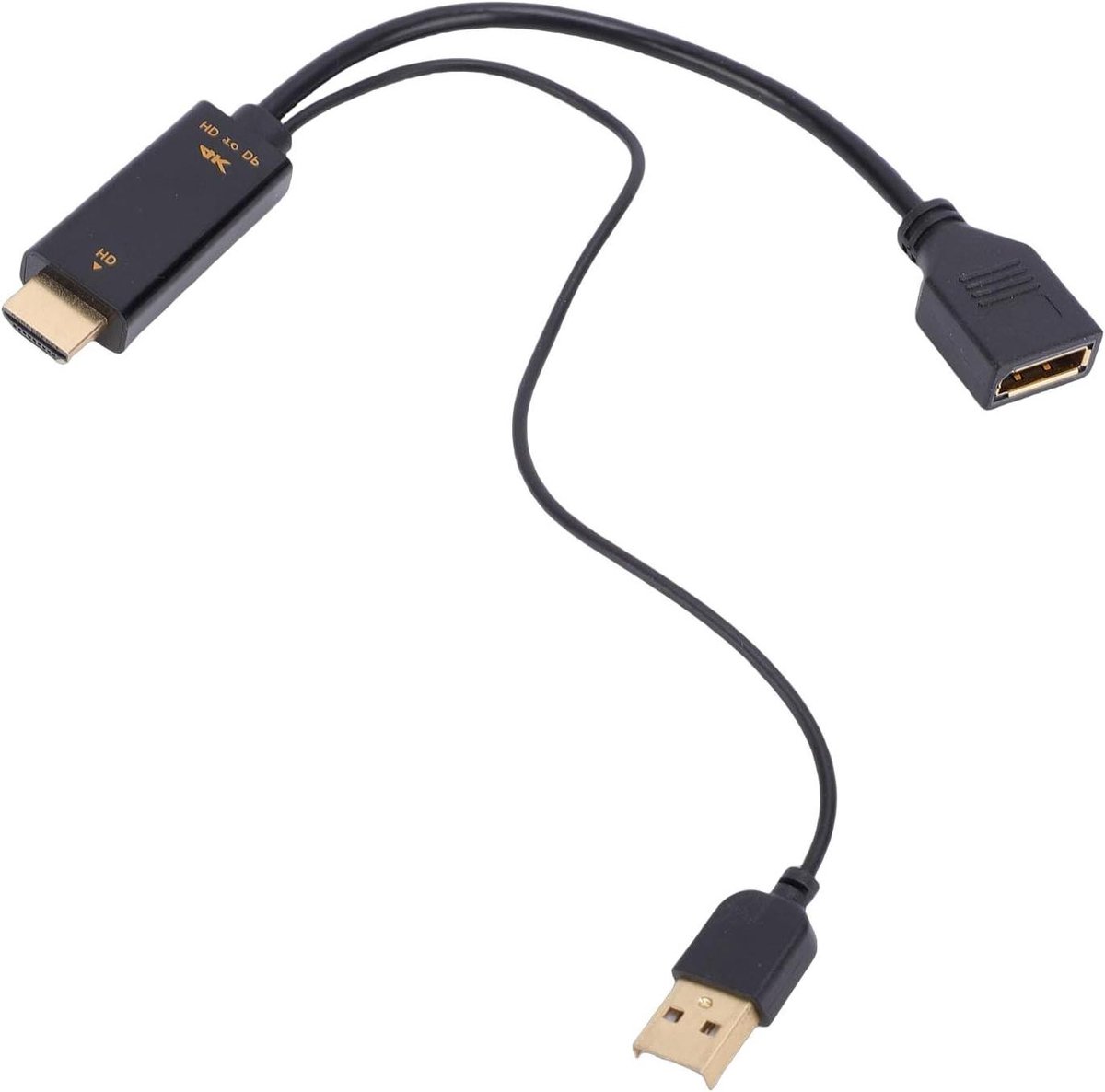 Video Adapterkabel - HDMI naar DP - Beeld Kwaliteit - 4K 60Hz Transmissie - 12 x 4 x 2 cm