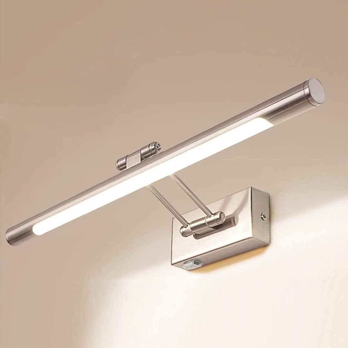Led Spiegellamp - Badkamer Verlichting - Make-up Aanbrengen - Verstelbaar Ontwerp - 67.5 cm - Zilver