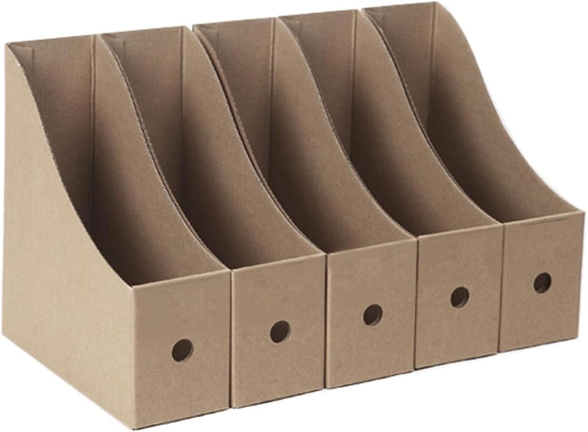 Dossierhouder - Documenten organizer - Bureau opruimen - 4 aparte ruimtes - Niet gespecificeerd - Bruin