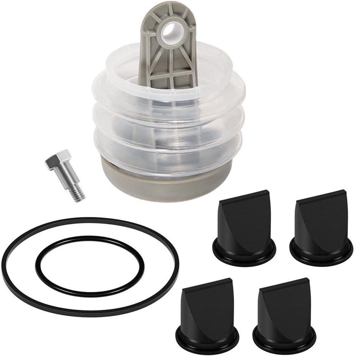 Pomp Balg Kit - Ventiel Set - Vacuümpomp Reparatie - Complete Vervangingsset - 4 Stuks - Zwart