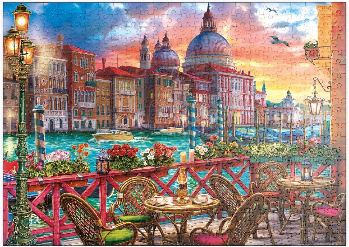 Legpuzzel Venetiaanse Avondsfeer - Puzzel Stukjes - Ontspanning Thuis - Premium Puzzelkwaliteit - 500 Stukjes - Meerdere Kleuren