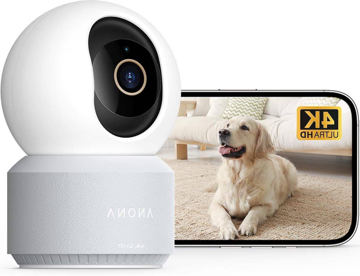Indoor Beveiligingscamera - Panoramische Camera - Huis Beveiligen - 360 Graden Dekking - 4K UHD - Wit