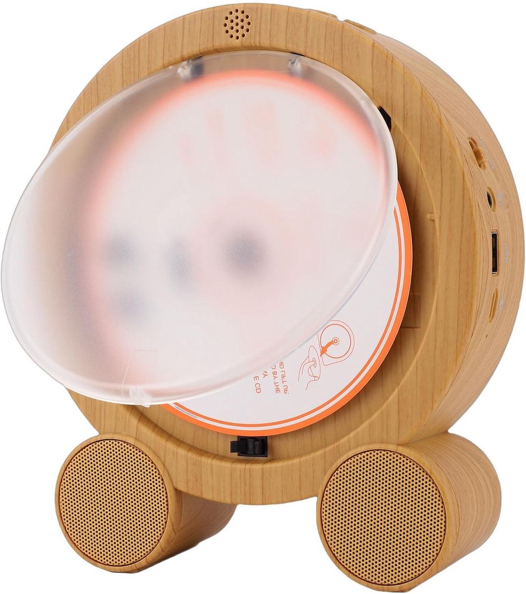 Verticale Cd-speler - Draagbare Muziekspeler - Muziek Luisteren - HiFi Dubbele Luidsprekers - 24 x 23 x 8 cm - Wit