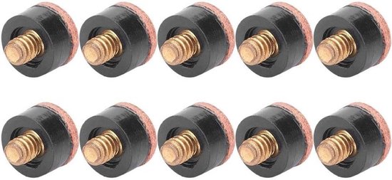 Kwalitatieve biljartkeu tips, 10 stuks, geschikt voor poolbiljart, diverse maten 10mm-13mm van Merkloos — afbeelding 5