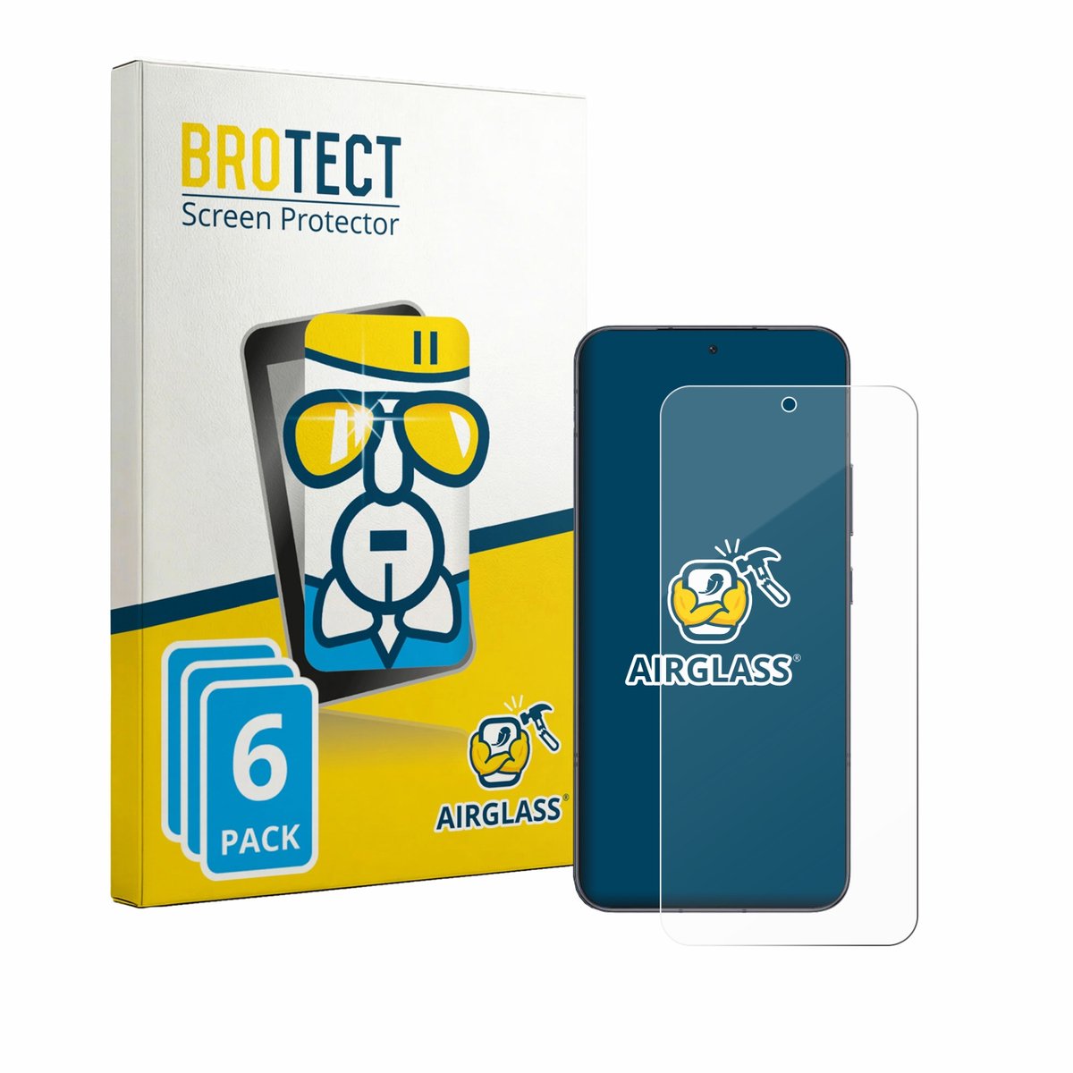 Screenprotector 6 Stuks voor Honor Power 2 Beschermglas transparant