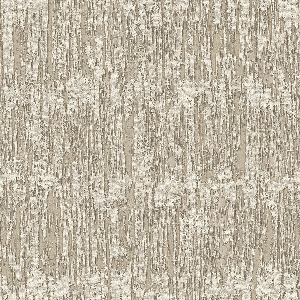 Structuur behang Profhome SA524035-DI vliesbehang hardvinyl warmdruk in reliëf gestempeld uni en metalen accenten beige parelmoer-grijs goud 5,33 m2