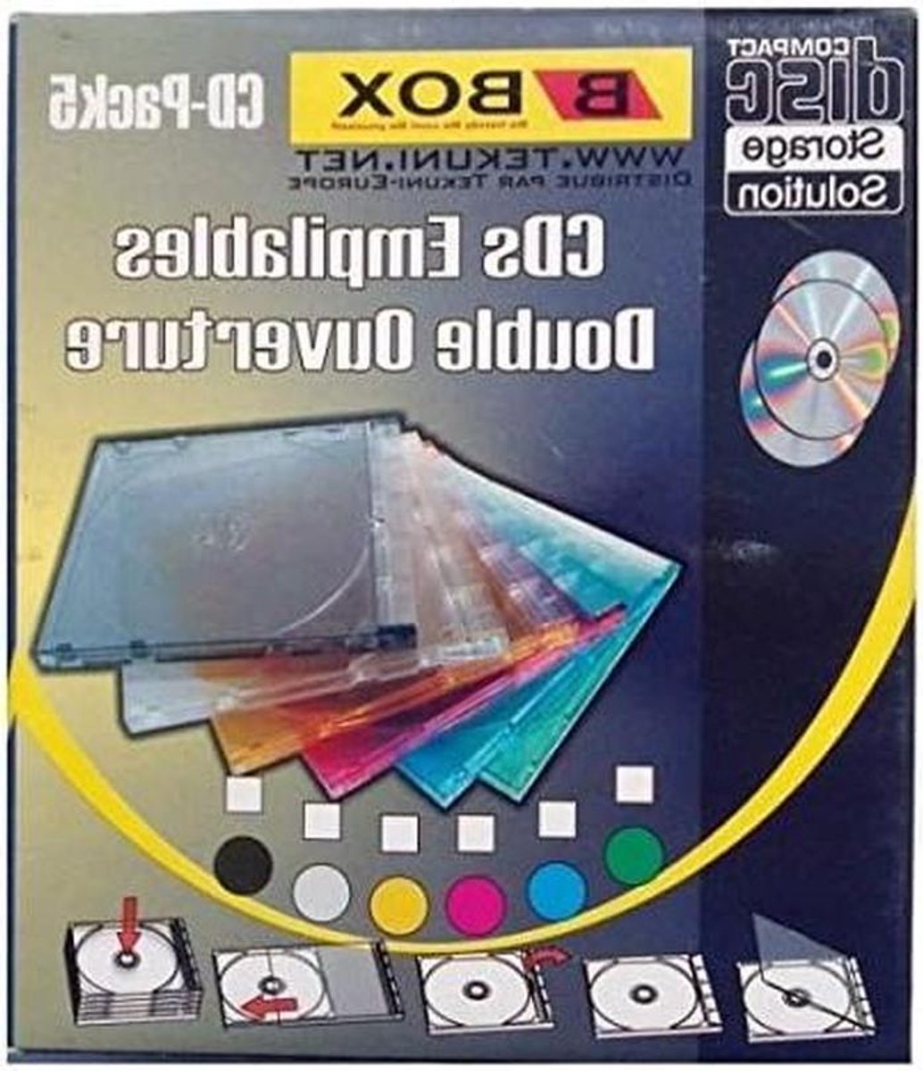 Opslag Boxen - DVD Hoesjes - Media Organiseren - Stapelbaar Ontwerp - Set van 5 - Transparant